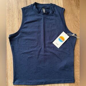 VUORI Halo Muscle Tank Blue Coast Heather Sz Small VW1359 NWT